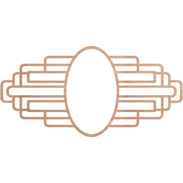 Ekena Millwork Elizabeth Wood Fretwork Prcd Ceiling Medallion, Cherry, 34"W x 17"H x 9 3/8"IW x 16 1/8"IH x 1/4"T CMWP34X17X0250EBCH - main